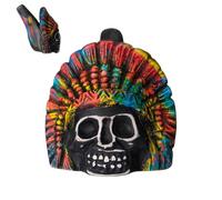 Aztec Death Whistle, Ceramic Portable Skull Spooky Whistle, Folk & World Wind Instrument, 5.12x3.74x3.19 pulgadas, Musical Tool for Interior and Outdoor Use