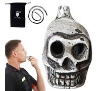 Aztec Death Whistle | Muerte Loud Scream Spooky Whistle | Thunder Echoes Of Ancient Warriors High Decibeles Human Like Screams For Supplies Solución Portátil: Tome Su Silbato Aztec Con Usted N'impo