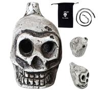 Aztec Death Whistle, Skull Scream Whistle, Resin Human-Sounding Design, High Decibel Sound Effect, For Rituals Performances Pranks Decor, 3.5x2.2 Inches, Black, 1 Piece