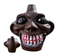 Aztec Death Whistle - Skull Sound Instrument 7.8x6x8cm Horror Noise Maker, Totem Style Whistle Toy, Scary Party Prop | Skull Sound Effect Decoration Toy For Halloween Christmas Party Ev