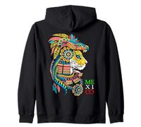 Aztec Jaguar Ancient Warrior Native Mexican Mythology Mexico Sudadera con Capucha