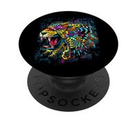 Aztec Jaguar Warrior Mexican Heritage Quetzalcoatl Mayan PopSockets PopGrip Adhesivo