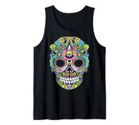 Aztec Skull Warrior Mask Mayan Souvenir Calavera Azteca Camiseta sin Mangas
