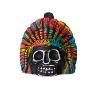 Aztec Whistle, Death Whistle, Ceramic Skull Spooky Sound Toy for Festival Accessories, Halloween Prop, Pranks, Rituals, and Decorative Display, 5.12x3.74x3.19 Inches 300g