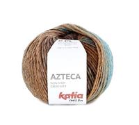 Azteca lana de Katia ovillos de 100 gramos y 180 metros. (Marrón-Azul-Crudo (7889))