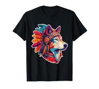 Azteca Lobo Maya Emplumado Mexicano Indígena Azteca Camiseta