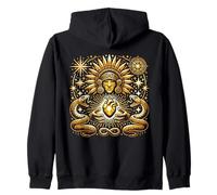 Azteca México Sol Dios Corazón Serpiente Símbolos Sudadera con Capucha