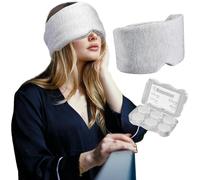 Azttior Antifaz para Dormir + 3 Tapones de Oído, Máscara Ojos para Dormir Ajustable y Suave, Bloqueo 100% de Luz, Sleep Mask, mascherina notte, mascherina per dormire, maschera occhi per dormire