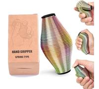 Azttior Juguete Antiestres Metálico Arcoíris, Fidget Toys Adultos, Fidget Toy para Aliviar Ansiedad y TDAH, Reforzar la Mano y Concentración,Stress Toy de Mesa u Oficina, Juguete Antiestres Adultos