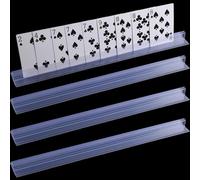 azttior Tarjetero para Tarjetas de Juego 4 Porta Carte da Gioco in Plastica Trasparente 30 cm, Supporto per Carte da Gioco per Bambini, Anziani e Adulti, Ideale per Poker, Uno e Giochi di Società