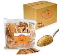 Azúcar y Refranes 20tipici - 1000 Bolsas de Azúcar Moreno con Citas Italianas - Bolsas Monodosis 10 x 500G -(5Kg/1000 Bolsas, Azucar moreno)