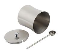 Azucarero, 400ml/13oz Cuenco de Azúcar de Acero Inoxidable, Azucarero Recipiente con Cuchara y Tapa,Especias Sal Pimienta Condimento Tarro de Olla para el Hogar,Fiesta,Café,Cocina,Tarro de Especias