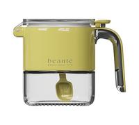 Azucarero - Contenedor de especias | Recipiente hermético, Contenedor de almacenamiento de azúcar con tapa y cuchara, tarros de almacenamiento Scandi para almacenamiento en polvo, pimienta, sal