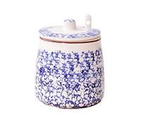 Azucarero de cerámica, 430ml(15oz) Ceramic Sugar Storage Jar for Coffee Bar, Restaurant, Home