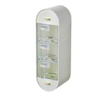 Azucarero Salero Botes Especias Caja de condimentos, juego de combinación de condimentos de glutamato monosódico de sal, caja de condimentos de perforación libre para colgar en la pared Frascos Especi