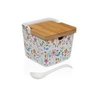 Azucarero Versa Cerámica 8,8 x 8,5 x 8,8 cm Flores - Marca: Versa - EAN: 8420327567512