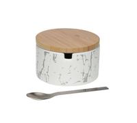 Azucarero Versa Cerámica Bambú Acero Dolomita 12 x 6,5 x 10 cm - Marca: Versa - EAN: 8420327565921