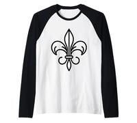 Azucena Arte Lineal Amantes de la Heráldica Camiseta Manga Raglan
