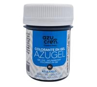 Azucren - AZUGEL - Colorante Alimentario en Formato Gel - Ideal para Dar Color a la Repostería - Perfecto para Fondant, Buttercream, Bizcochos - 35 Gr (AZUL CIELO)
