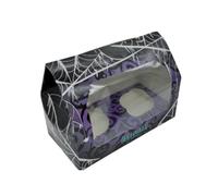 Azucren, Caja Halloween, Caja de Carton para 2 Cupcakes de Halloween, Perfecta para Regalar tus Cupcakes de Forma Original, Decorada con Telarañas y Arañas, 18,6 x 9,1 x 7,5/13 Cm, Opérculo 6,3 Cm