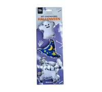 Azucren, Cortadores de Galletas Halloween, Set de 3 Unidades, Fantasma, Sombrero y Calavera, Moldes Galletas Halloween Temáticas, de Acero Ideales para dar un Toque Terrorifico a tus Postres