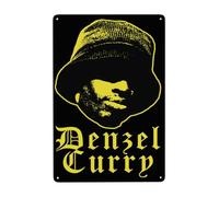 AzudyaPle Cartel de metal de 20,3 x 30,5 cm, diseño vintage de denzel, rapero curry, decoración de pared, póster artístico para sala de estar, bar, decoración del hogar