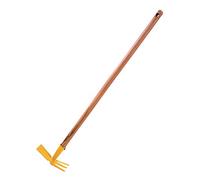 Azuela y Horquilla Junior - Modelo BI5006J - Mango de Madera de Pino de 75 cm y Base Metálica - Estructura Completa - Refuerzo para Unir las 2 Partes - Para el Cuidado del Jardín - Bikain