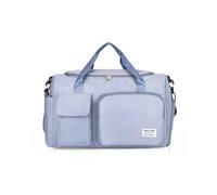 (Azul 2) Bolsa de viaje plegable de gran tamaño, portátil, ligera, impermeable, Oxford, bolsa de lona