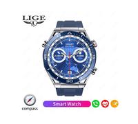 (Azul) 2025 NFC EKG PPG Bluetooth Llamada Reloj inteligente Rastreador GPS Pulsera de movimiento Fitness