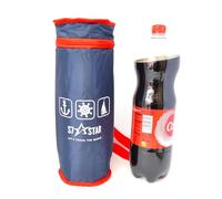 Azul 3 Capas Extra Gruesas 2LTR Botellas de 2 litros. 34cm x 12cm XXL Enfriador Flexible portátil para Playa Camping Bolsa térmica Camping Enfriador Camuflaje Militar