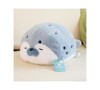 (Azul, 40 cm/15,75 pulgadas) Peluche de nutria marina de foca, almohada larga, sofá, decoración del hogar, regalo,