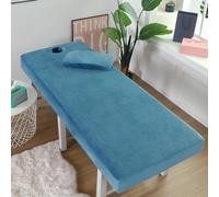 Azul,60x180cm/1.9x5.9ft,Color Sólido Hojas De Mesa De Masaje De Belleza Con Agujero,Reutilizable Cubierta De Masaje En La Cama De Masaje De Masaje Ajustado Cama Protectora