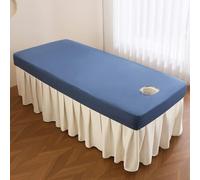 Azul,60x180cm/1.9x5.9ft,Masaje De Láminas De Mesa De Masaje Con Agujero De La Cara,Masaje Ajustado A Impermeable Cubierta Del Lecho De La Cama Lavable Cubierta Protectora