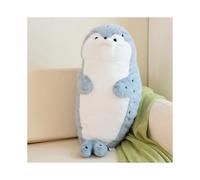 (Azul, 70 cm/27,56 pulgadas) Peluche de nutria marina de foca, almohada larga, sofá, decoración del hogar, regalo,