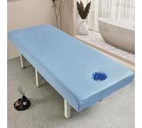 Azul,70x185cm/2.2x6ft,Sola De Cama De Masaje Con Orificio De La Cara,Mesa De Cubierta De Masaje Transpirable Cubierta Reutilizable De La Cama De La Cama De Belleza