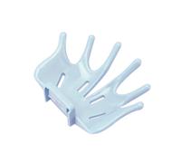 (Azul) Accesorio de baño Jabonera de ducha Soporte de succión Ganchos para colgar Jabonera Bandeja Escurridor