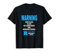 Azul ADVERTENCIA: Truth Telling Villain Blue Graphic Camiseta