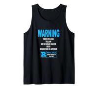 Azul ADVERTENCIA: Truth Telling Villain Blue Graphic Camiseta sin Mangas