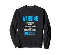 Azul ADVERTENCIA: Truth Telling Villain Blue Graphic Sudadera