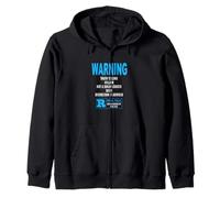 Azul ADVERTENCIA: Truth Telling Villain Blue Graphic Sudadera con Capucha