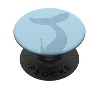 Azul - Aleta de Ballena Orcas Rescate Orca Mar Animal Ballena Océano PopSockets PopGrip Adhesivo