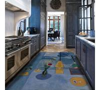 Azul Alfombra 120x150 para salón Lavables a máquina Henri Matisse Alfombrilla Envejecido Interior Bohemi Fauvist Tapete de Naturaleza Muerta Ultra Suave Moderna Dormitorio Comedor Sala