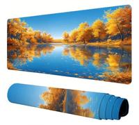 Azul Alfombrilla Ratón XXL 1000x500x3mm,Alfombrilla Ratón Milagro Patrón Diseño con Impermeable Antideslizante Mouse Pad,Bordes Reforzados Resistente Protector Escritorio para Oficina,Regalos J1-746