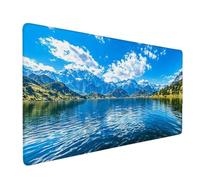 Azul Alfombrilla Ratón XXL 700 x 300 mm Paisaje Alfombrilla Escritorio con Bordes cosidos Mouse Pad Impermeable, Antideslizante Protector Escritorio Accesorios Gaming, para PC, Oficina, Juegos w8888