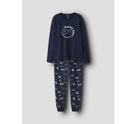 Azul Algodón Orgánico Pijama 2 Piezas