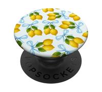 Azul Arco Acuarela Limón Patrón Estética Verano Itali PopSockets PopGrip Adhesivo