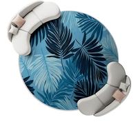 Azul Área Alfombra Sala de Estar 150 cm - Países nórdicos Plantas Refrescante Alfombra Lavable para Entrada para Dormitorio Cocina Comedor Sala de Estar Interior