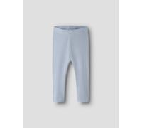 Azul Básico Tejido Acanalado Leggings
