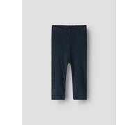Azul Básico Tejido Acanalado Leggings