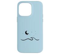 Azul Bebé - Luna Surfing Playa Verano Olas Océano Carcasa para iPhone 14 Pro MAX